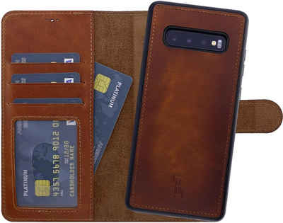 Burkley Flip Case »Samsung Galaxy S10 Detachable Wallet Handyhülle« Samsung Galaxy S10, herausnehmbare und magnetische Innenhülle, Kartenfächer mit RFID / NFC Blocker