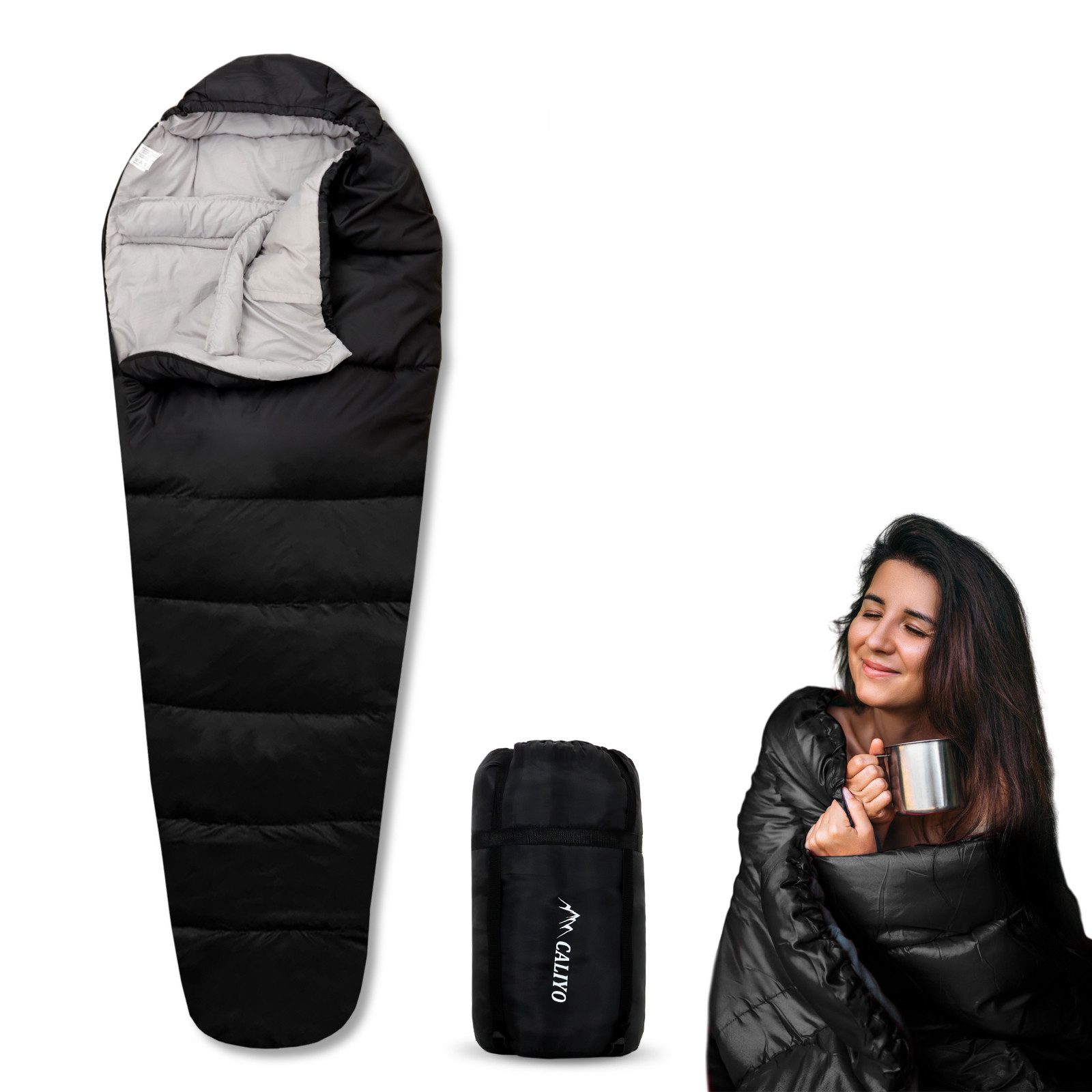 CALIYO Trekkingschlafsack Mumienschlafsack – Schlafsack Winter günstig online kaufen
