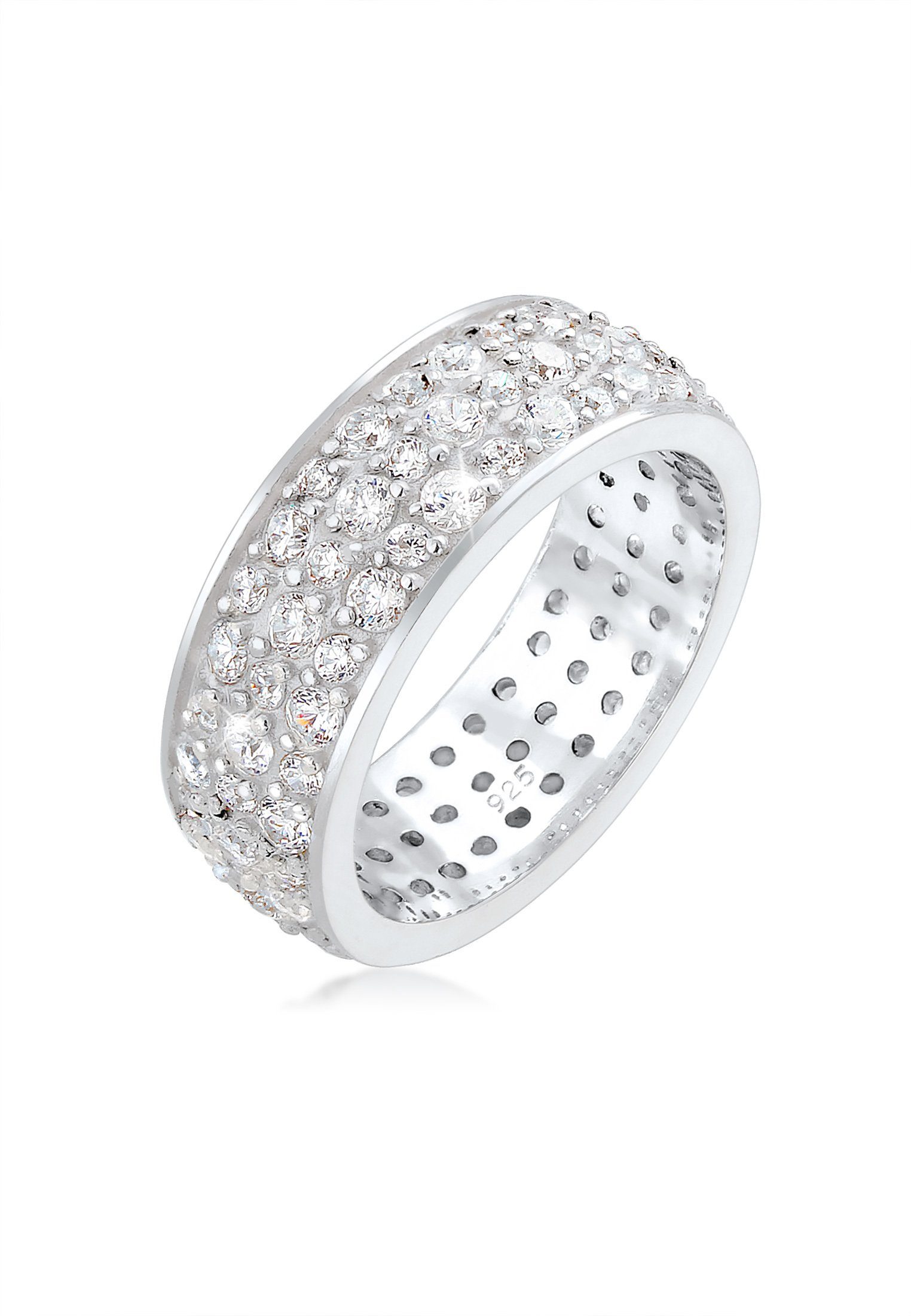 Elli Premium Fingerring Microsetting Zirkonia Weiß günstig online kaufen