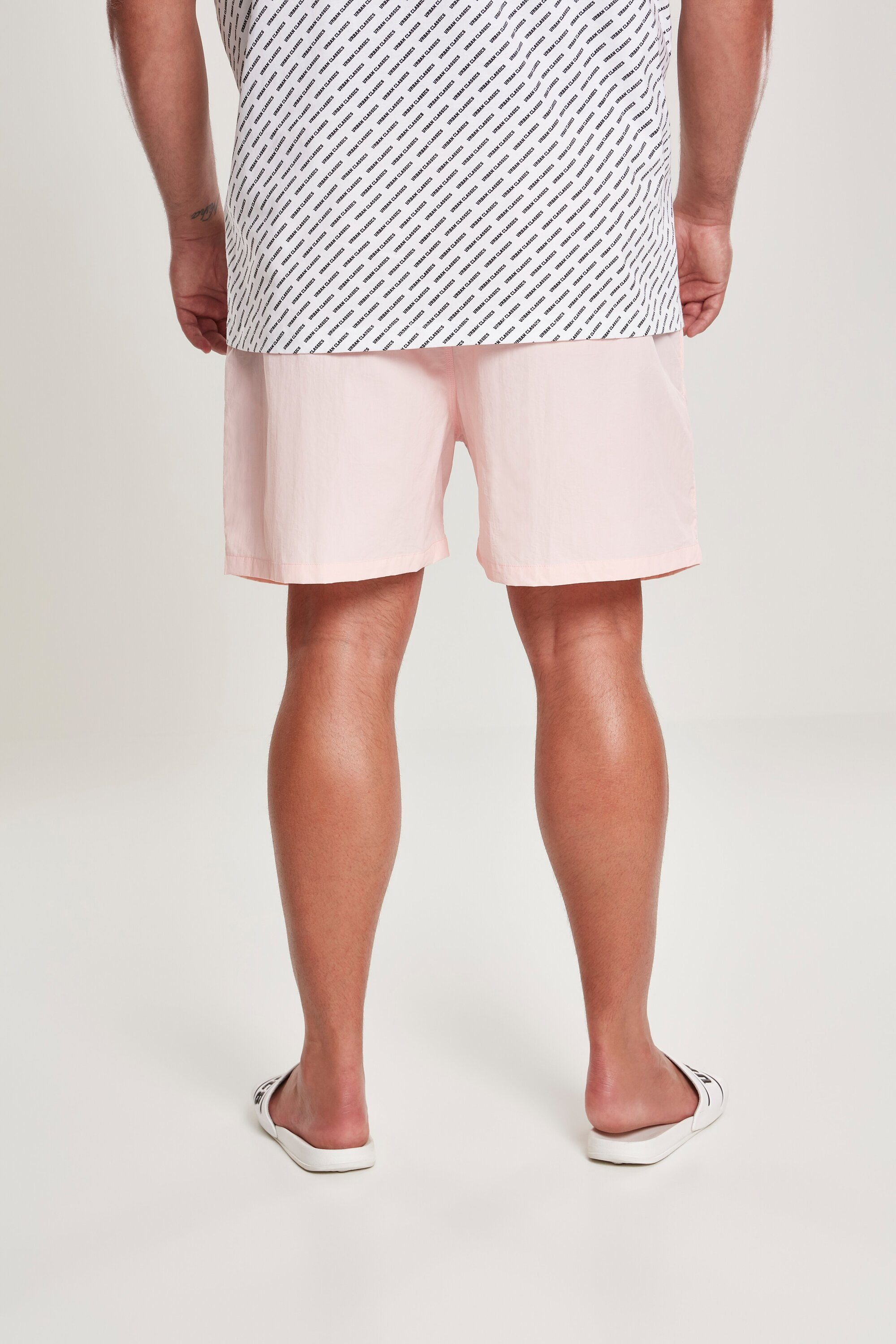 Shorts URBAN CLASSICS Herren Badeshorts pink Swim