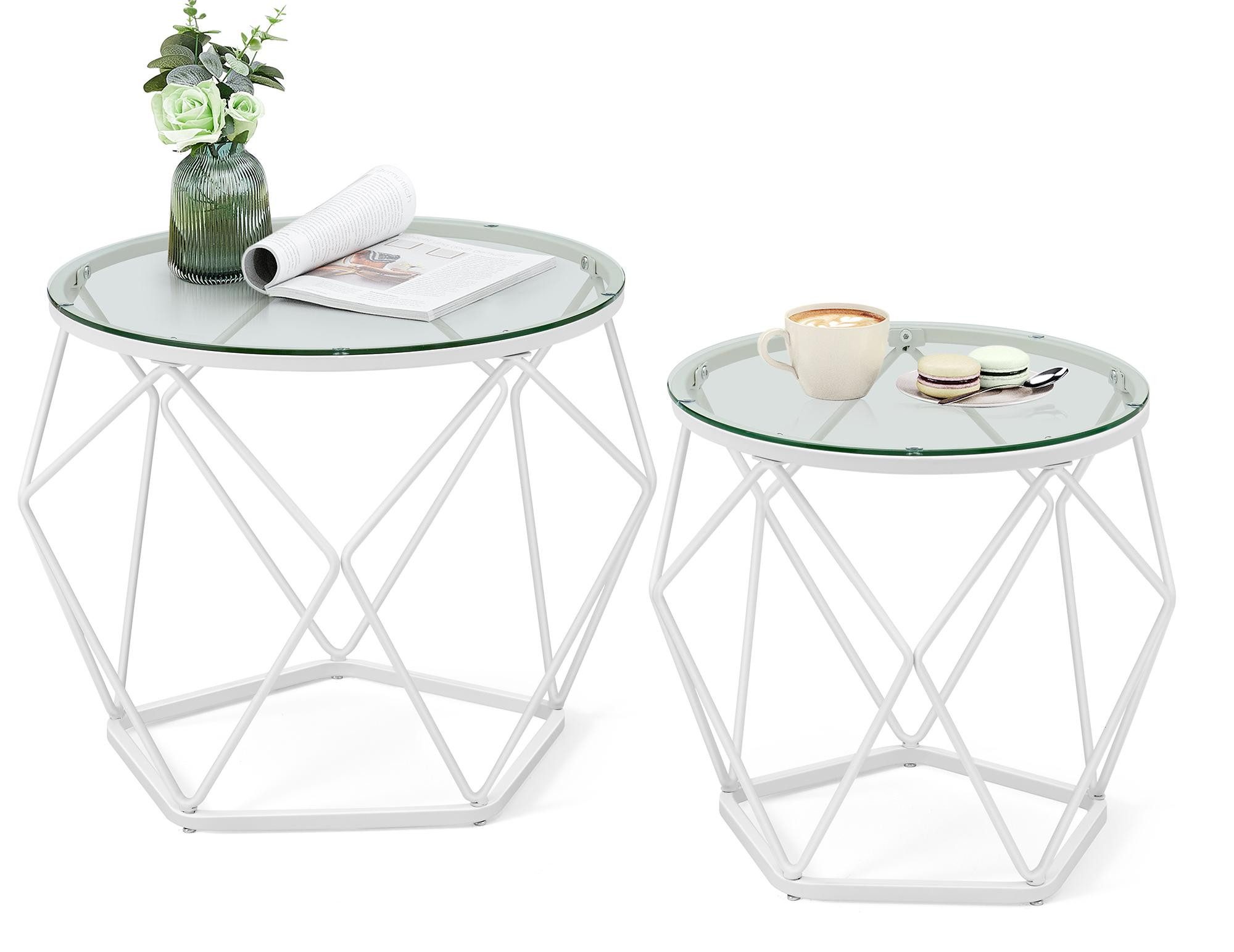 VASAGLE Couchtisch (2er Set), Beistelltisch, abnehmbare günstig online kaufen