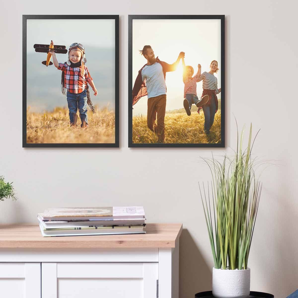 PHOTOLINI Bilderrahmen 2er Set Massivholz-Rahmen Modern günstig online kaufen