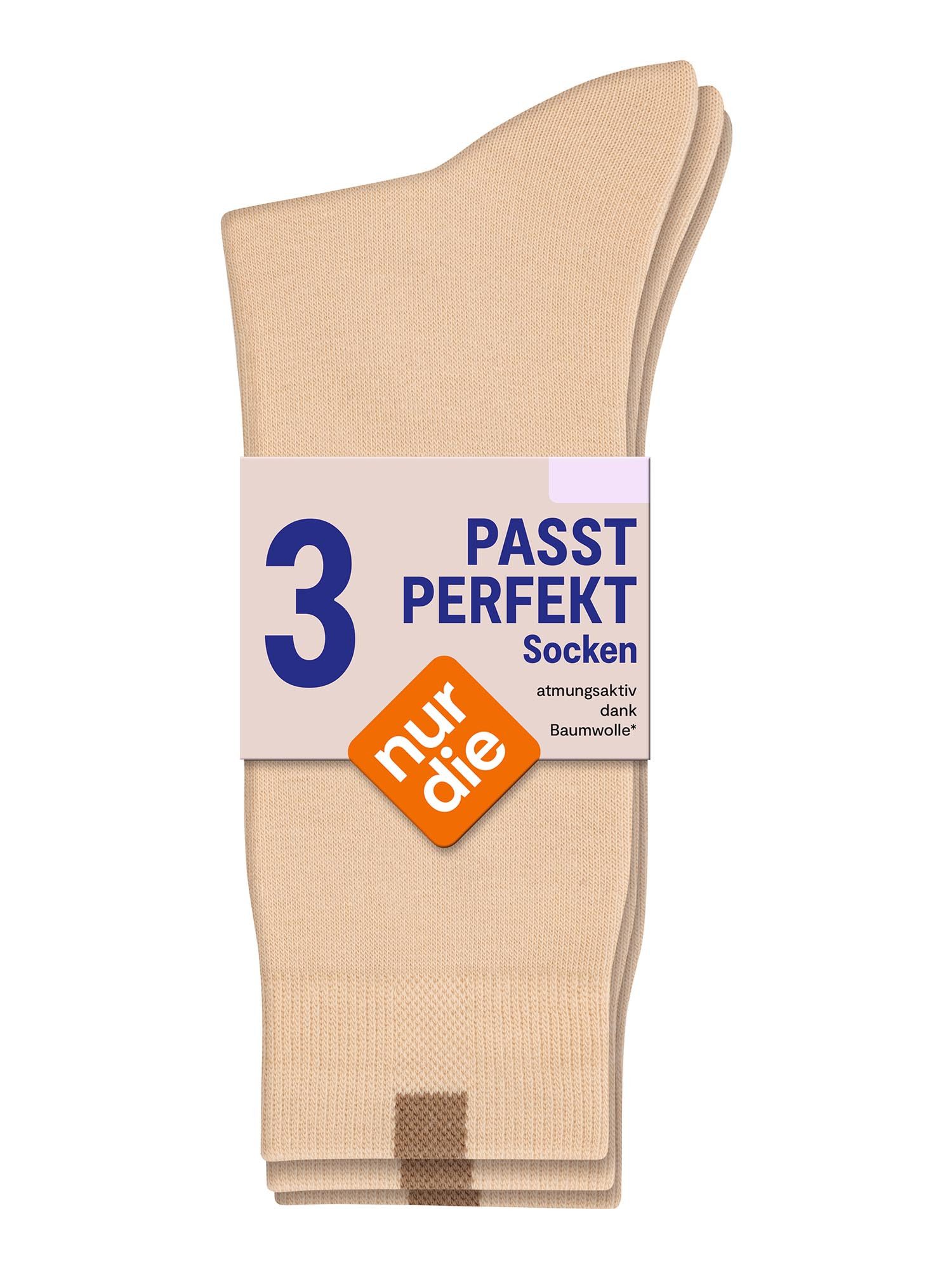 Nur Die Basicsocken Passt perfekt (3-Paar) Socken, Baumwollsocken, Alltagsocken
