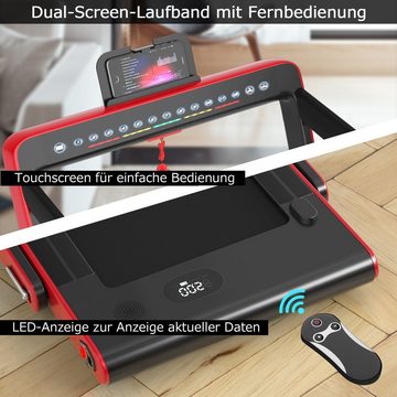 COSTWAY Laufband 2 in 1 klappbar Heimtrainer, LED, mit APP, 1 - 12 km/h