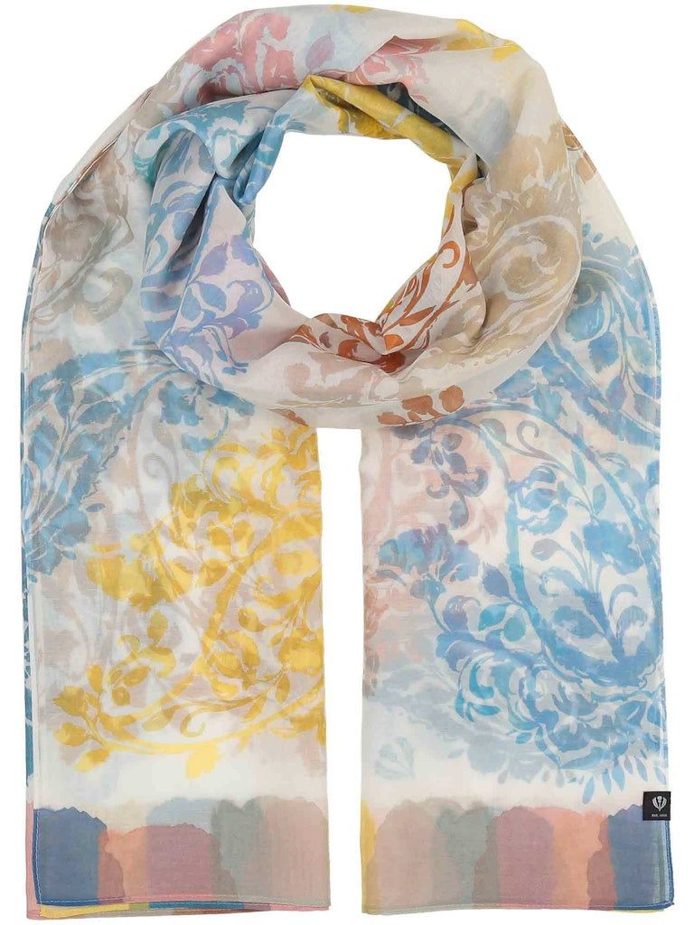 Fraas Modetuch Baumwolle Stola zen blue