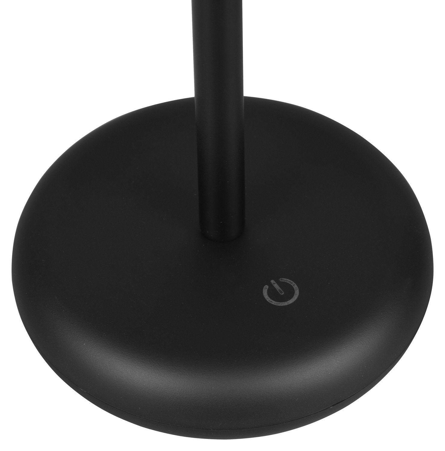 Reality Leuchten LED Tischleuchte ELLIOT, 1-flammig, H 30 cm, Schwarz, Kunststoff, Akkubetrieben, Dimmfunktion, USB-Port, LED fest integriert, Warmweiß, Outdoorgeeignet, mit 4-stufigem Touchsensor