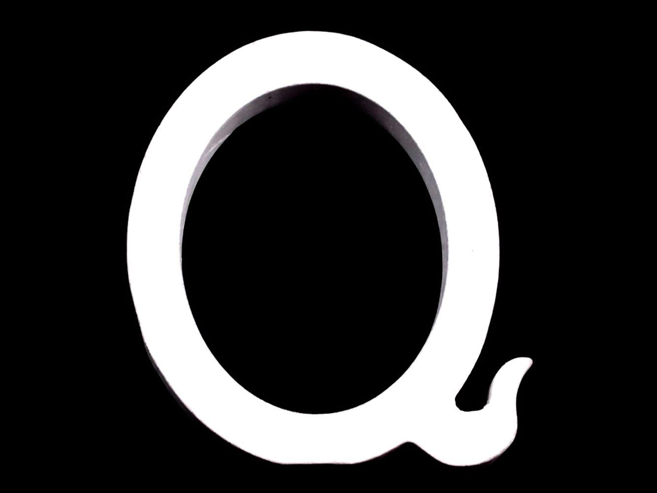 maDDma Deko-Buchstaben 3D Holzbuchstabe 8 cm, weiß, Einzelbuchstabe "Q". € 2,24, (€ 2,24 pro 1 Stk).