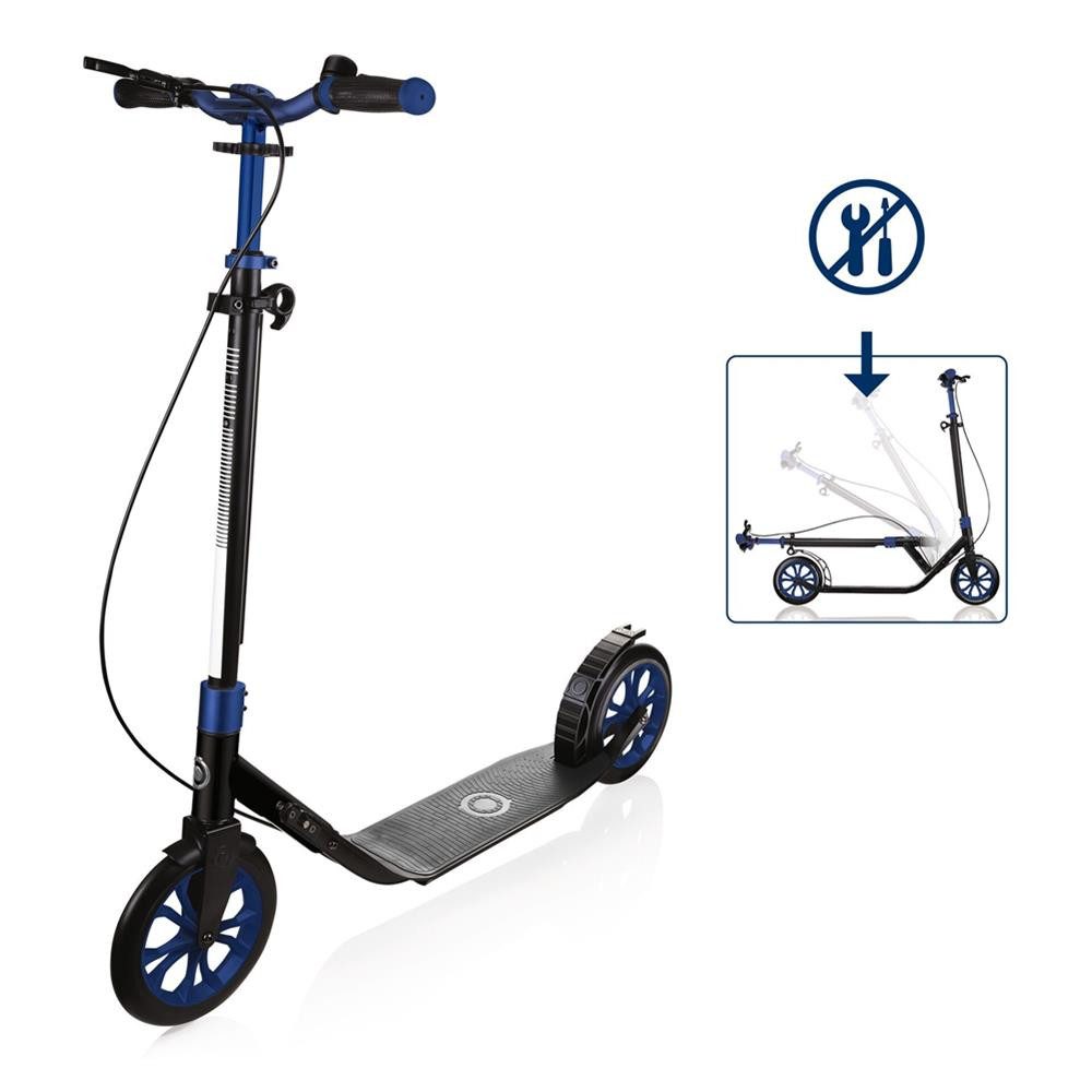 Globber Scooter ONE NL 230 ULTIMATE Scooter 230 mm, klappbar, ab 14 Jahren, Handbremse, 1-Sekunden-Faltung, langes Deck