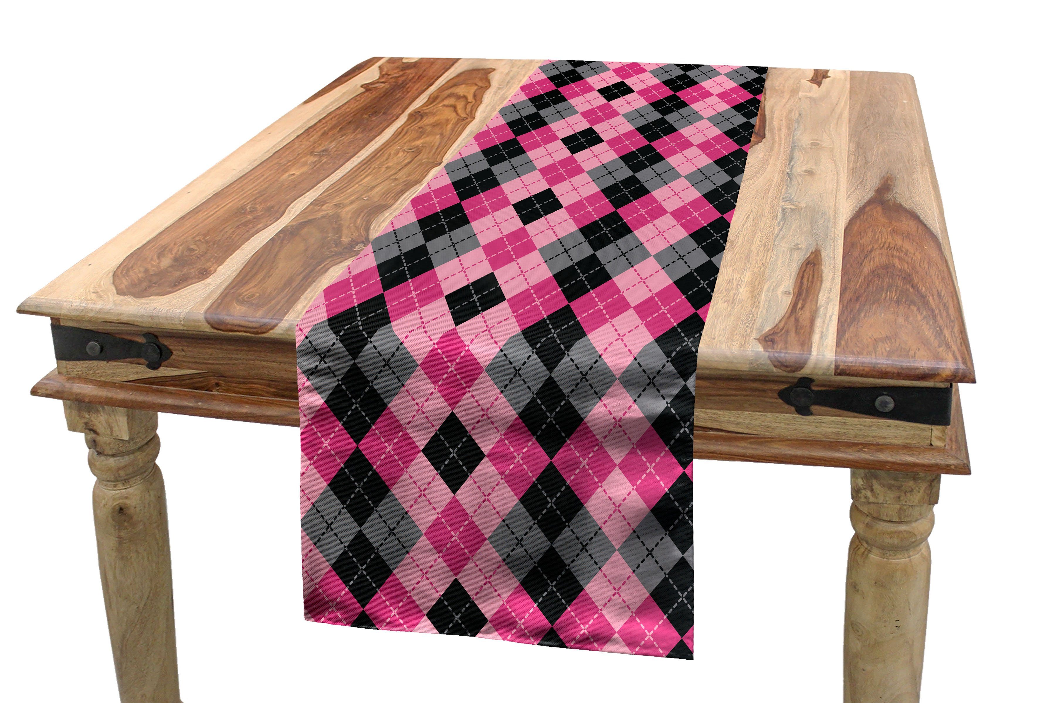 Abakuhaus Tischläufer Tischläufer, und rosa-Grau Lutschtabletten Dekorativer Rechteckiger Esszimmer Küche Diamanten
