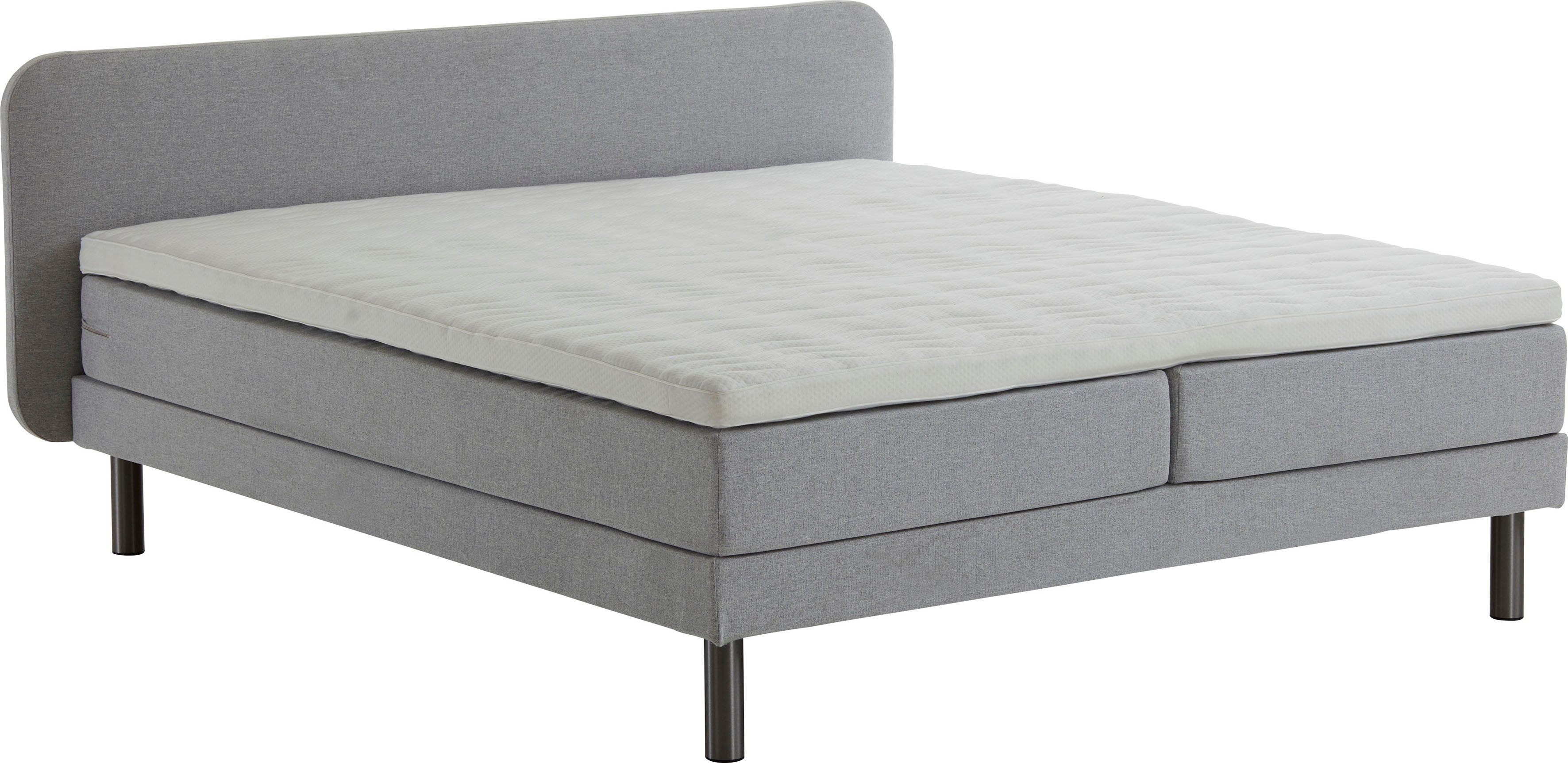 ATLANTIC home collection Boxspringbett Carola, mit 7-Zonen-Taschen-Federkernmatratze und Komfortschaum-Topper