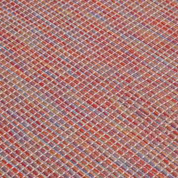 Teppich Outdoor-Flachgewebe 80x250 cm Rot, furnicato, Rechteckig