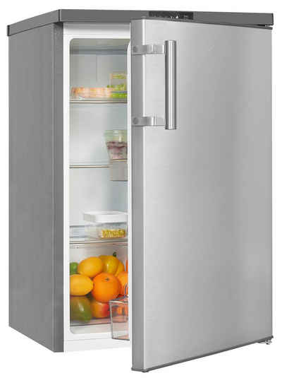 exquisit Vollraumkühlschrank KS16-V-HE-011D, 85 cm hoch, 56 cm breit, kompakt mit digitaler Temperaturanzeige und Handgriff
