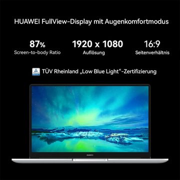 Huawei mit Eye Comfort FullView Display Notebook (Intel 1155G7, Intel Iris X Grafik, 512 GB SSD, 8GB RAM, FHD, mit Robustes Metallgehäuse und geschmeidiger Haptik)