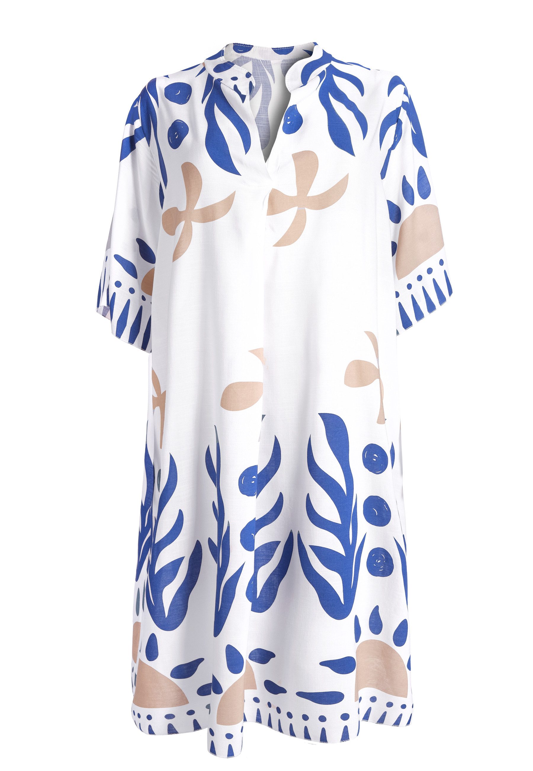 PEKIVESSA Sommerkleid Weites Blusenkleid wadenlang kurzarm günstig online kaufen