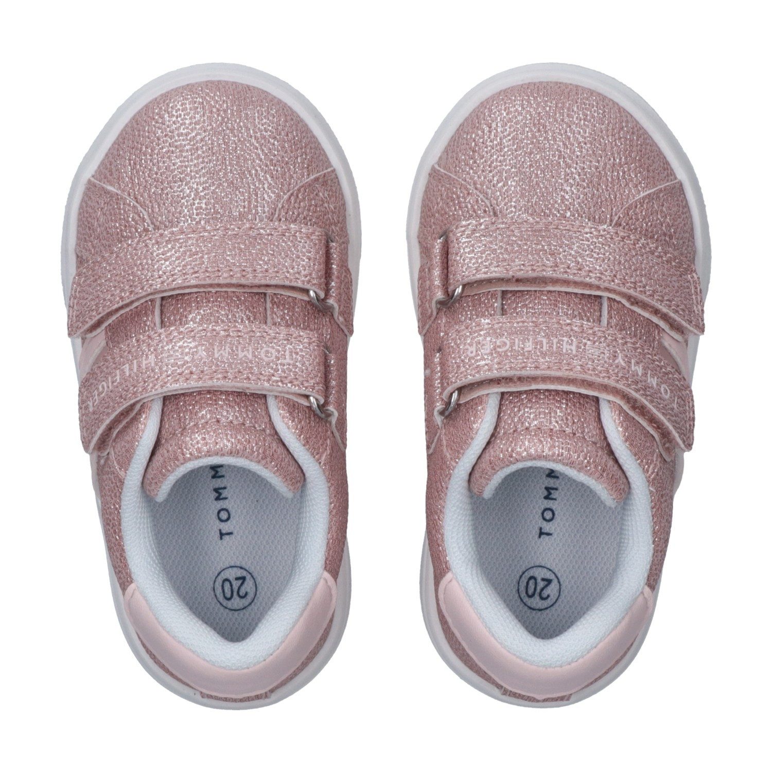 Tommy Hilfiger Sneaker Schlupfschuh Klettschuh, Mädchenschuh mit allover Glitzer – Bild 5 von 5