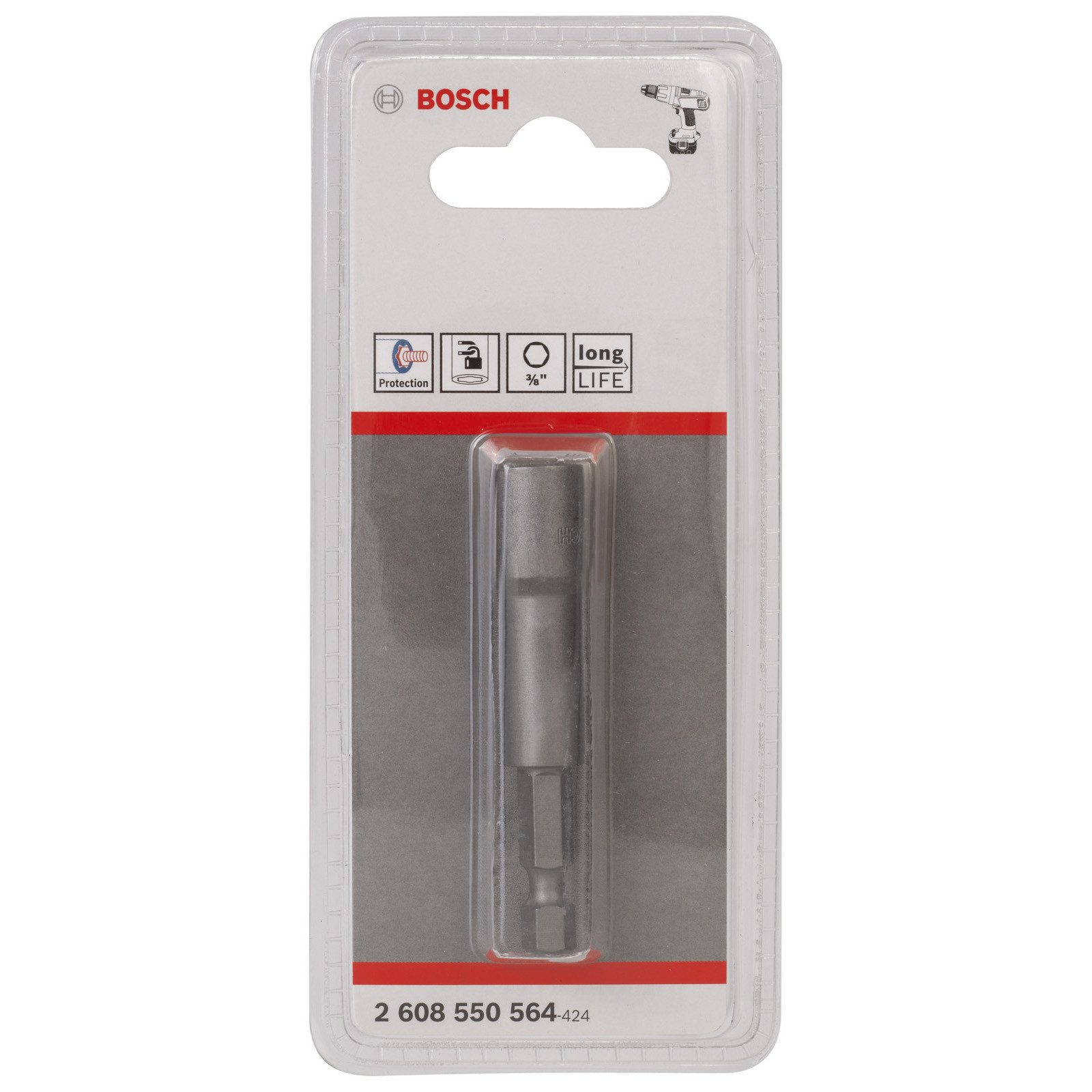 BOSCH Steckschlüssel Bosch Steckschlüssel, 65 mm x 3/8, Tiefenanschlag 2 607 002 586 - 2608