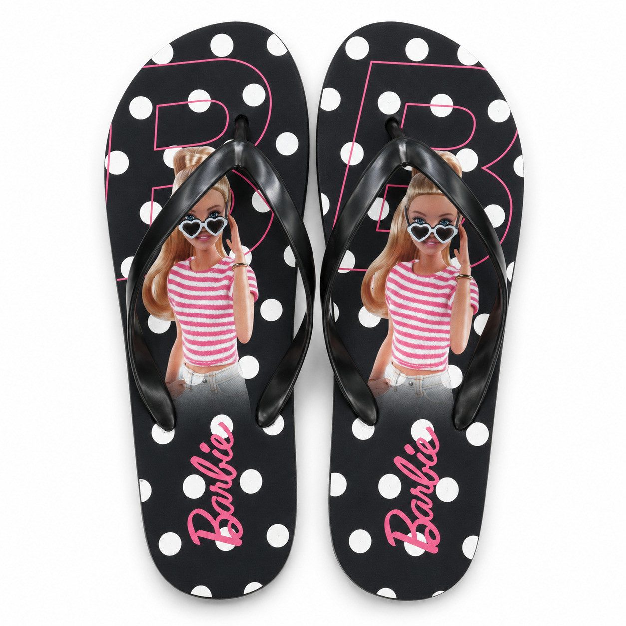 Barbie Barbie Mädchen Flip Flops Kinder Zehentrenner Gr. 25–28 Schwarz Zehentrenner