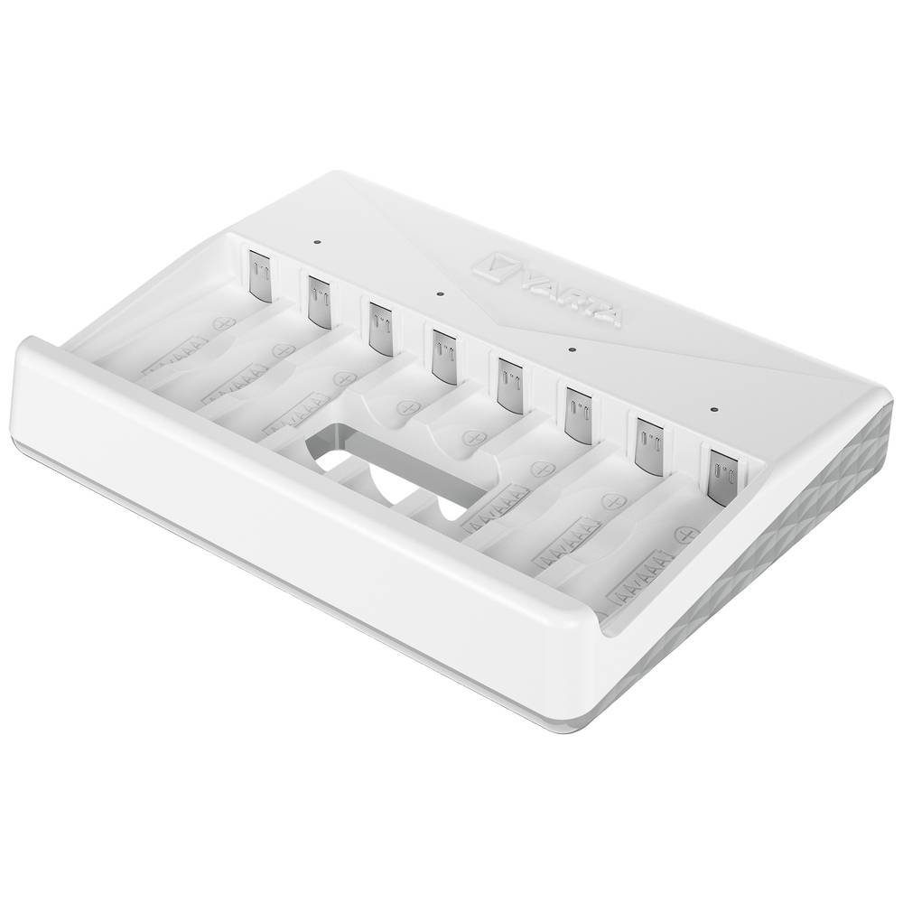 VARTA Rundzellen-Ladegerät 57659101401 Rundzellen-Lader (Akku-Defekt Erkennung, Minus-Delta-U Abschaltung, Timer-Abschaltung)