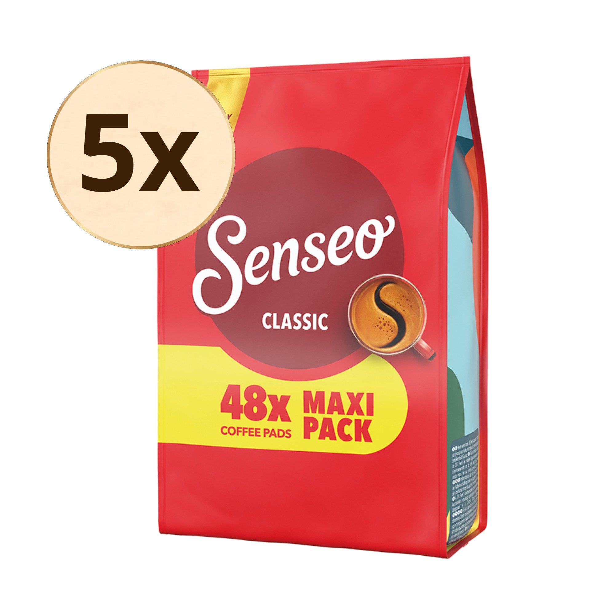 Senseo Kaffee Pads Classic 5 x 48 Kaffeepads XXL Pack - 240 Getränke, (Packung, 5er Pack)