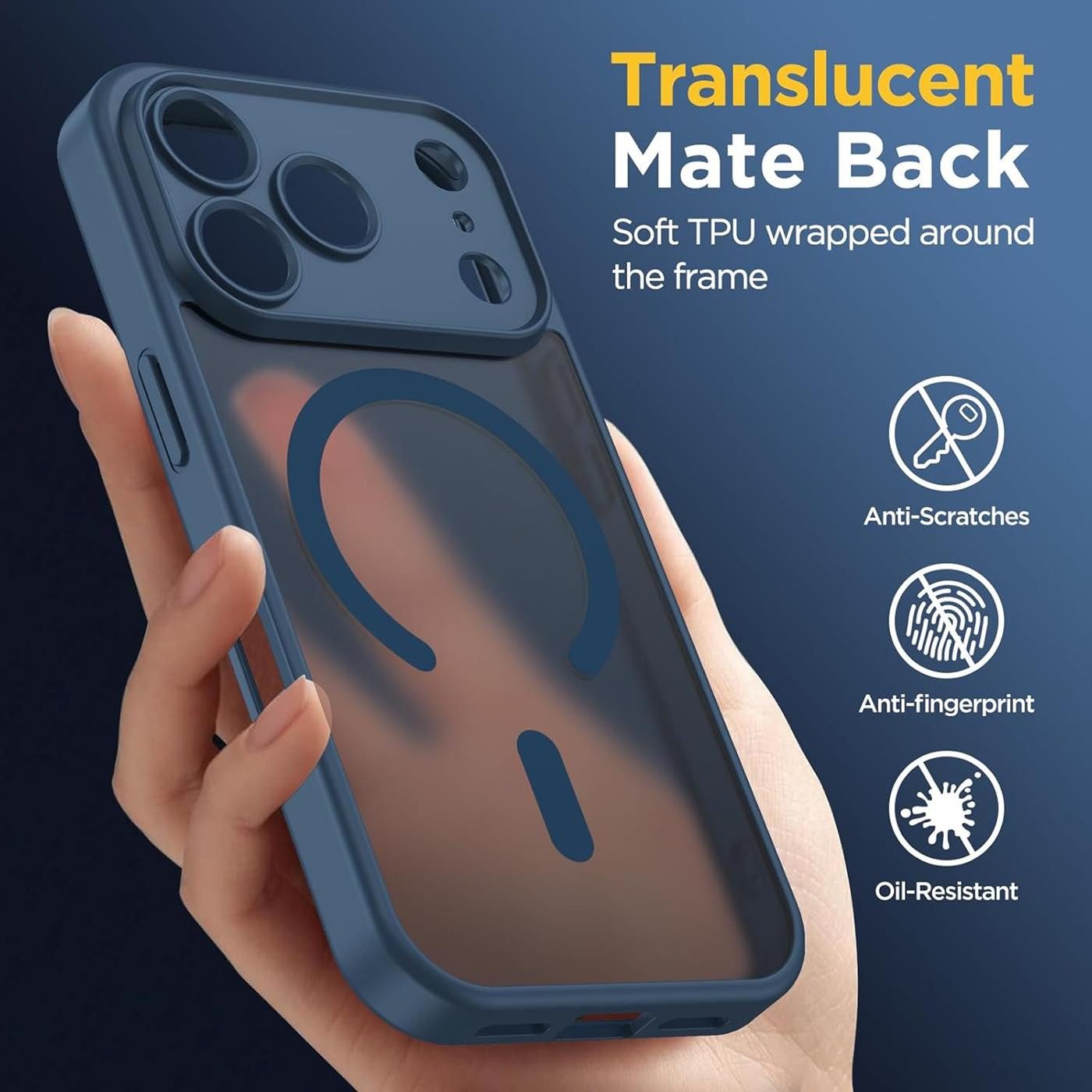 CoolGadget Handyhülle Magnet-Hülle für iPhone 17 Pro Schutzhülle magnetisch 6,3 Zoll, Hülle Matt Stoßfest kompatibel mit Magsafe Zubehör Kameraschutz Case – Bild 4 von 5