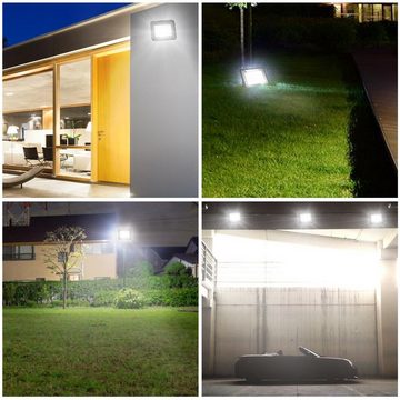 Randaco LED Flutlichtstrahler 10W LED Fluter Außen Strahler Flutlicht Scheinwerfer Lampe Kaltweiß, Außenstrahler