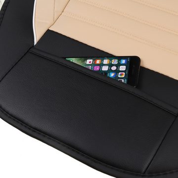 Insma Autositzbezug, 2-tlg., Elegant Autositzauflage Autositzmatten Vorne Kunstleder Wasserdicht