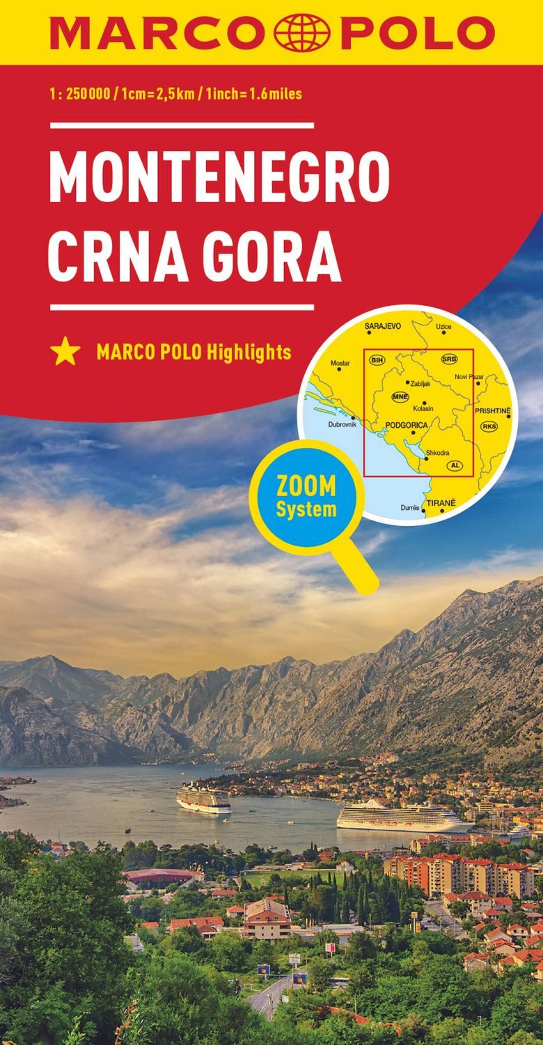 MARCO POLO Länderkarte Montenegro 1:250.000 / Marco Polo Verlag
