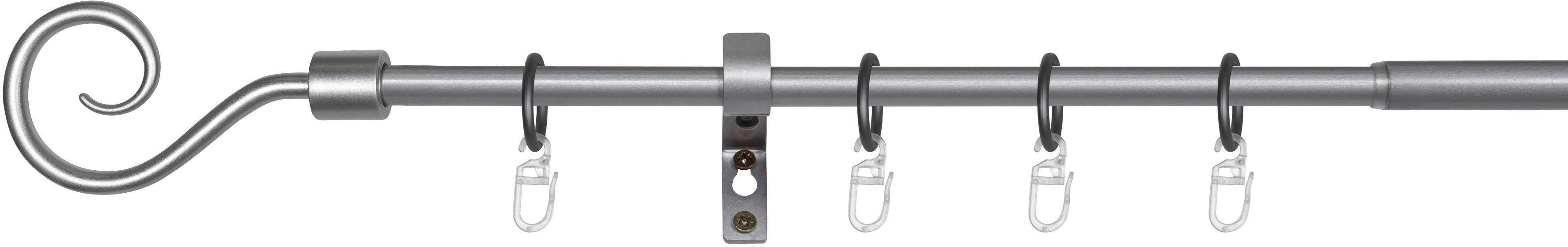mydeco Gardinenstange Hook, 1-läufig, ausziehbar, mit Bohren, verschraubt, Aluminium