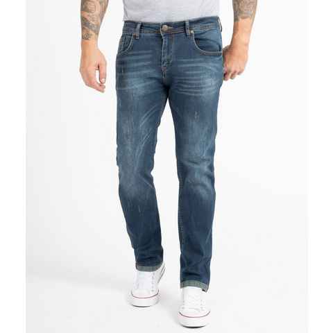 Indumentum Regular-fit-Jeans Herren Jeans Stonewashed Blau IR-504