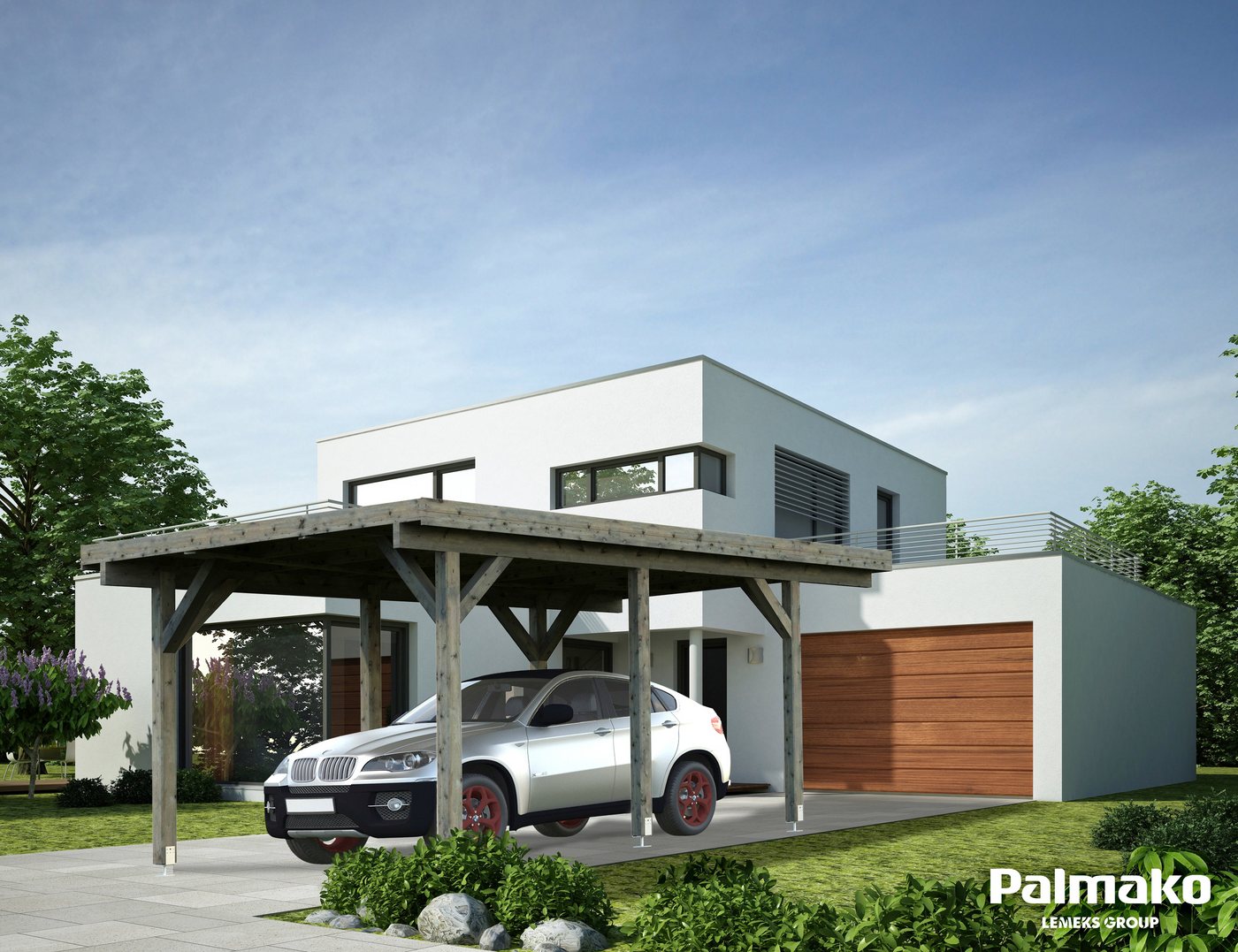 Thumbnail - Palmako Einzelcarport Karl, BxT: 360x512 cm