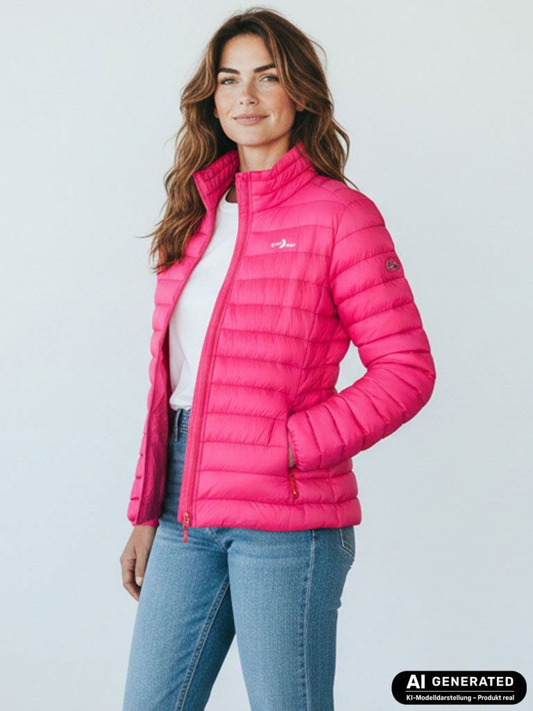 Steppjacke Damen Jacke Ornella gesteppt Stehkragen - Damenjacke inkl. Packbeutel