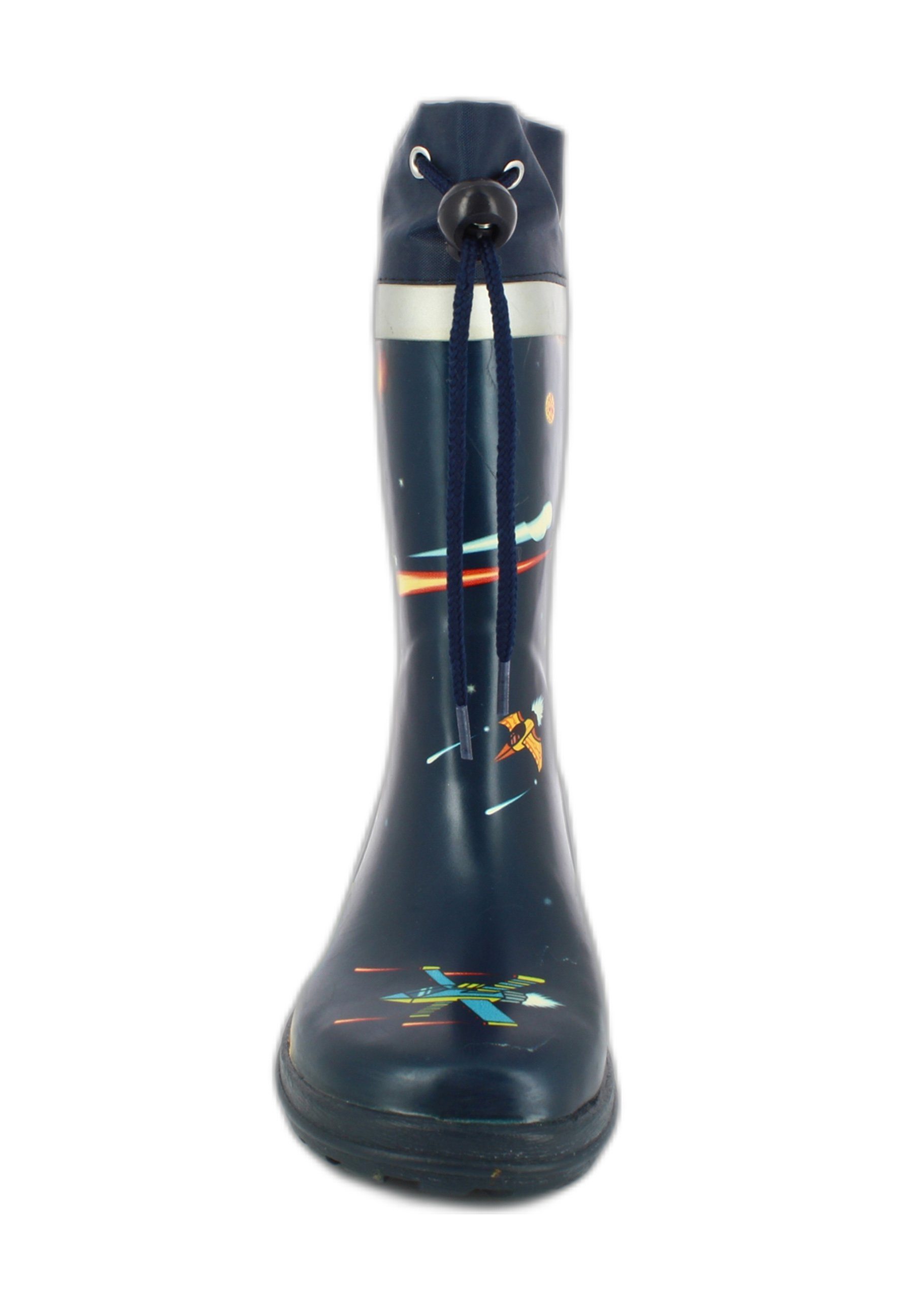 Beck Gummistiefel Future Gummistiefel (wasserdichter, schmaler Stiefel, bis Gr. 38, für trockene Füße bei Regenwetter) herausnehmbare Innensohle, weicher flexiber Naturkautschuk