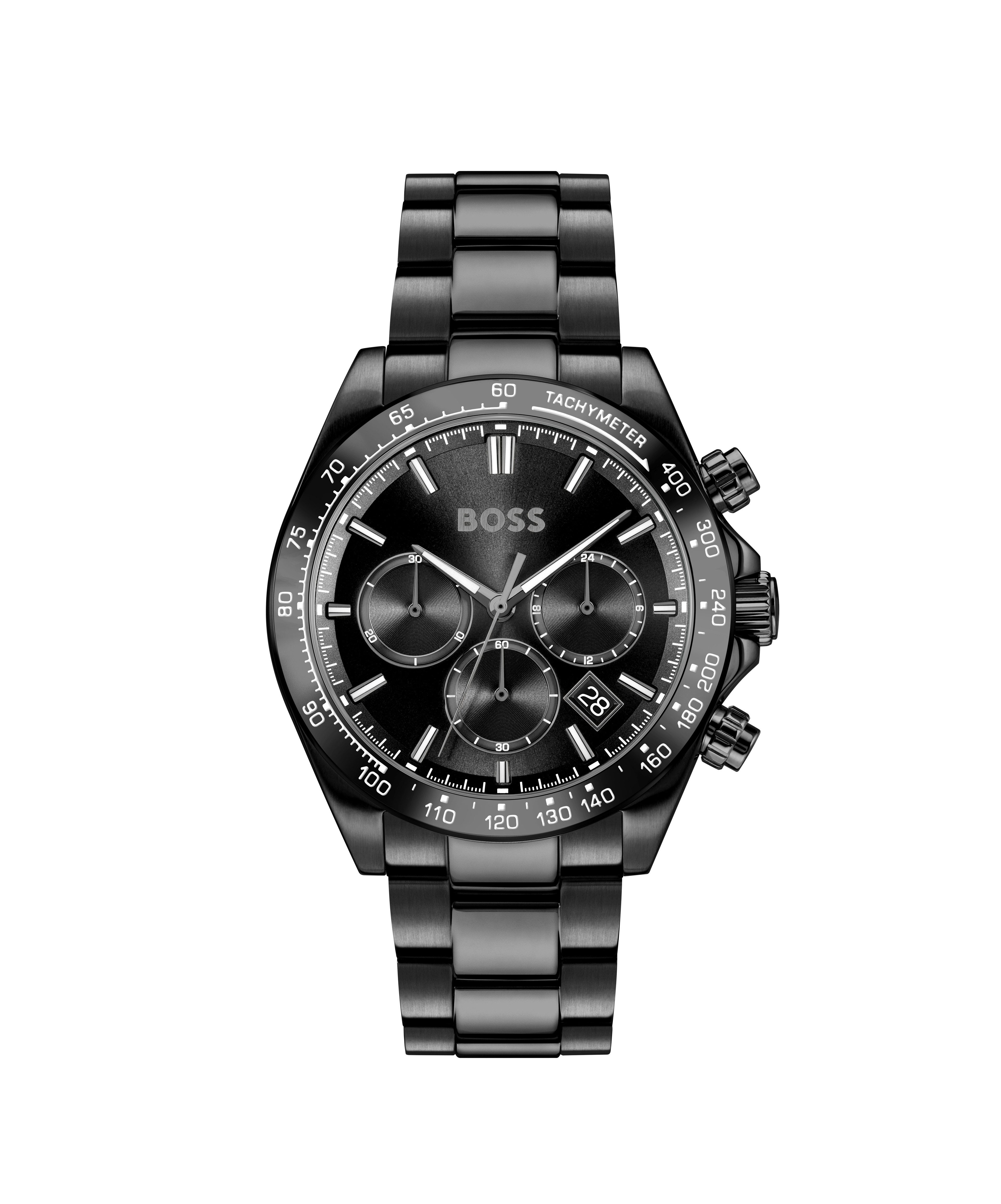 BOSS Multifunktionsuhr HERO 2.0 1514271, Quarzuhr, Armbanduhr, Herrenuhr, Edelstahlarmband, analog, Tag