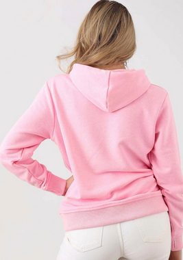 Zwillingsherz Kapuzensweatshirt Patrizia mit Peace-Love-Hope Strickerei