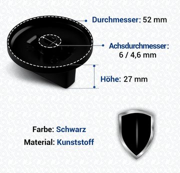 VIOKS Knopf Drehknopfset universal schwarz, Knebelset 9-teilig für Herd