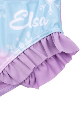 United Labels® Bustier-Bikini Die Eiskönigin Bikini Rüschen Mädchen Elsa Frozen Zweiteiler Lila