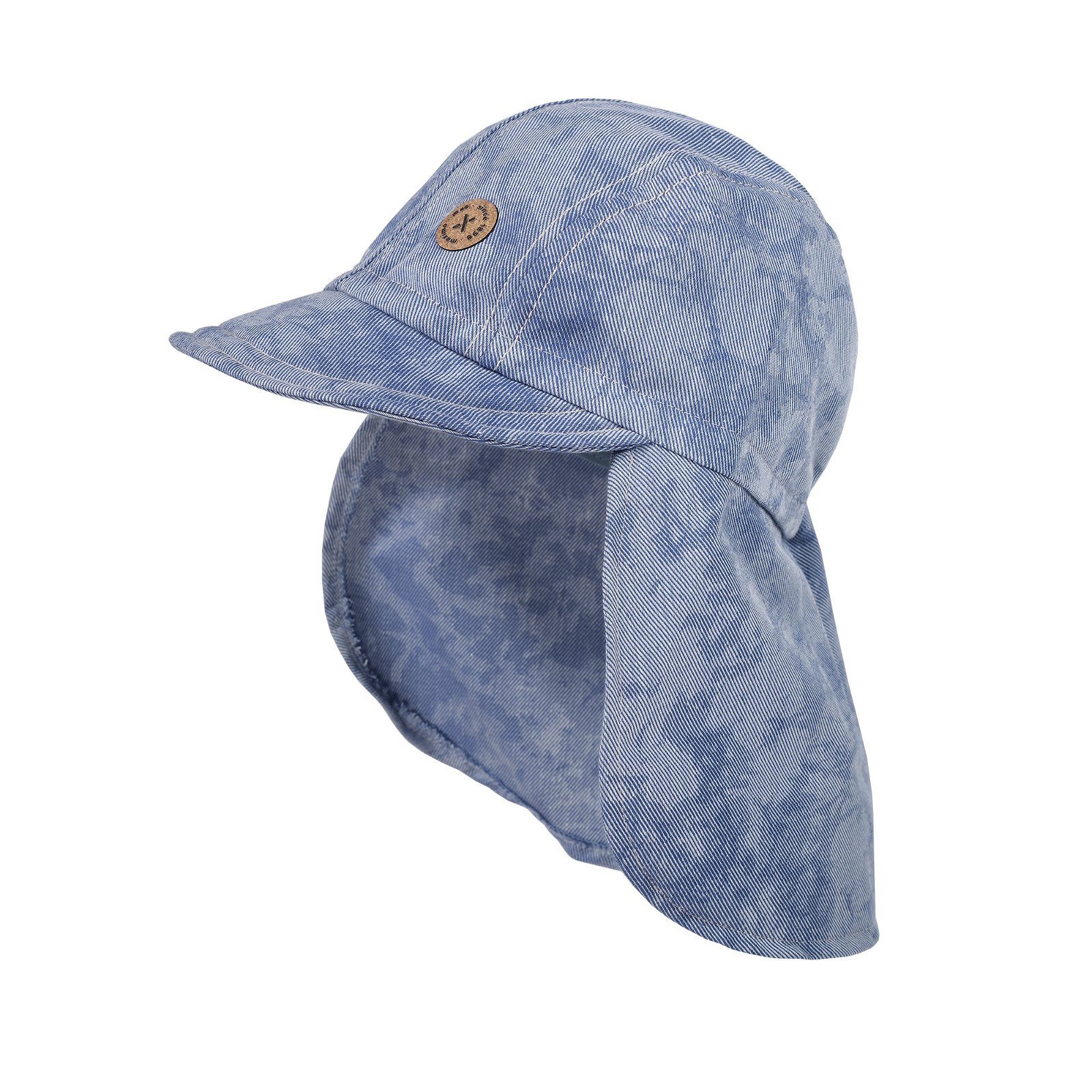 MAXIMO Schirmmütze KIDS-Schildmütze, Nackenschutz Jeansoptik, UV 50 Made in Germany