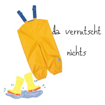 Finkid Regenhose Finkid Pullea Regenhose Yellow mit Trägern Latzhose 110/120 Latzhose winddicht wasserdicht unisex Kinderregenhose