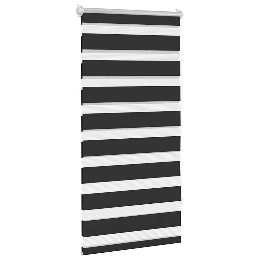Rollo Zebra-Rollo 80,9 x 150 cm, Stoffbreite 76,7 cm, schwarz, vidaXL