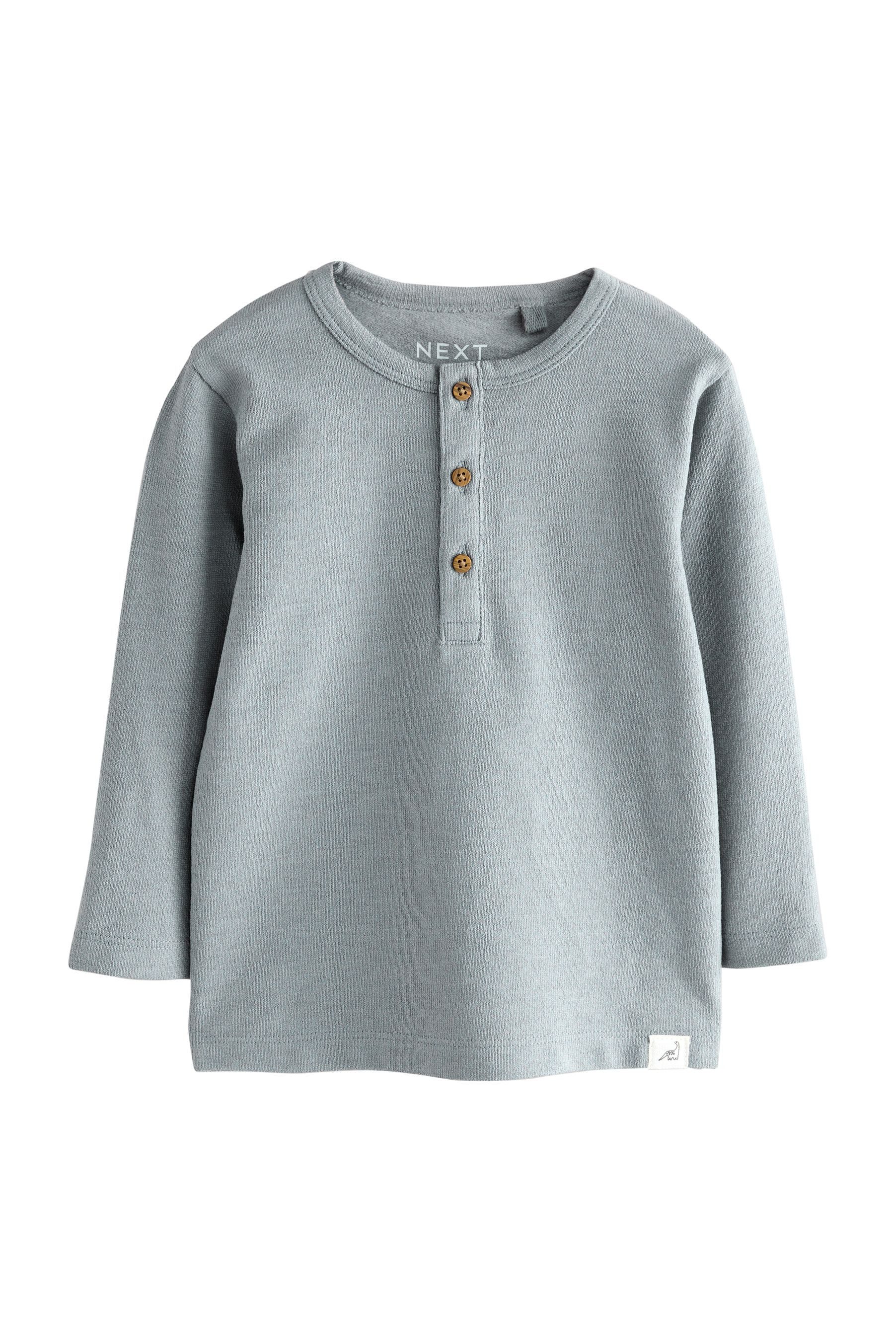 Next Langarmshirt Langarmshirt mit Henley-Ausschnitt (1-tlg) günstig online kaufen
