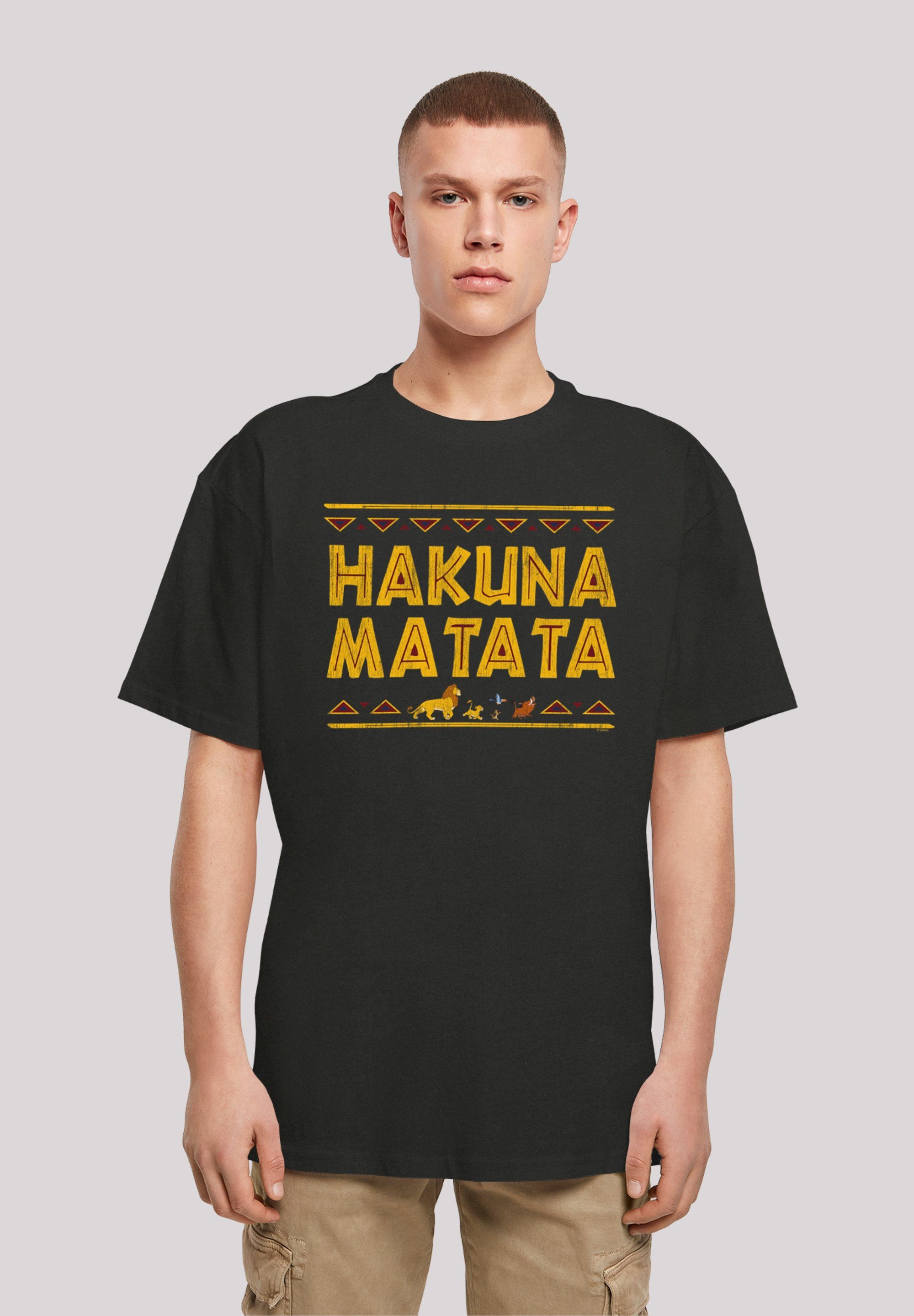 F4NT4STIC T-Shirt König der Löwen Film Hakuna Matata Print schwarz