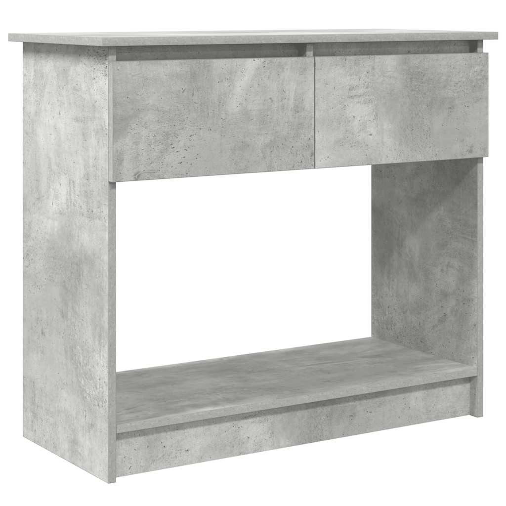 Beistelltisch Konsolentisch mit Schubladen Betongrau 85,5x38,5x74,5 cm