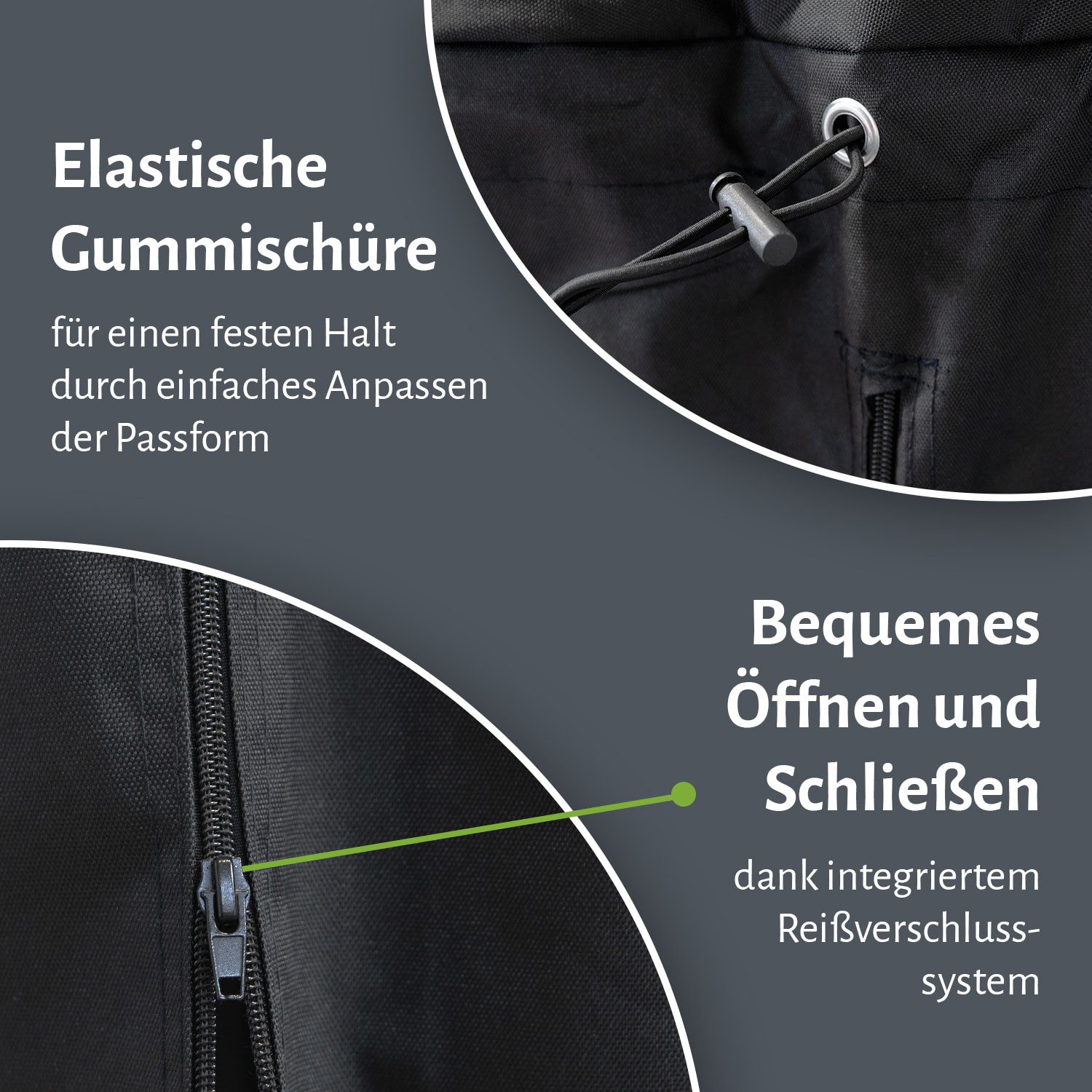 empasa Heizstrahler Universale Abdeckhaube, Schutzhülle schwarz für Heizpilz Heizstrahler, Zubehör