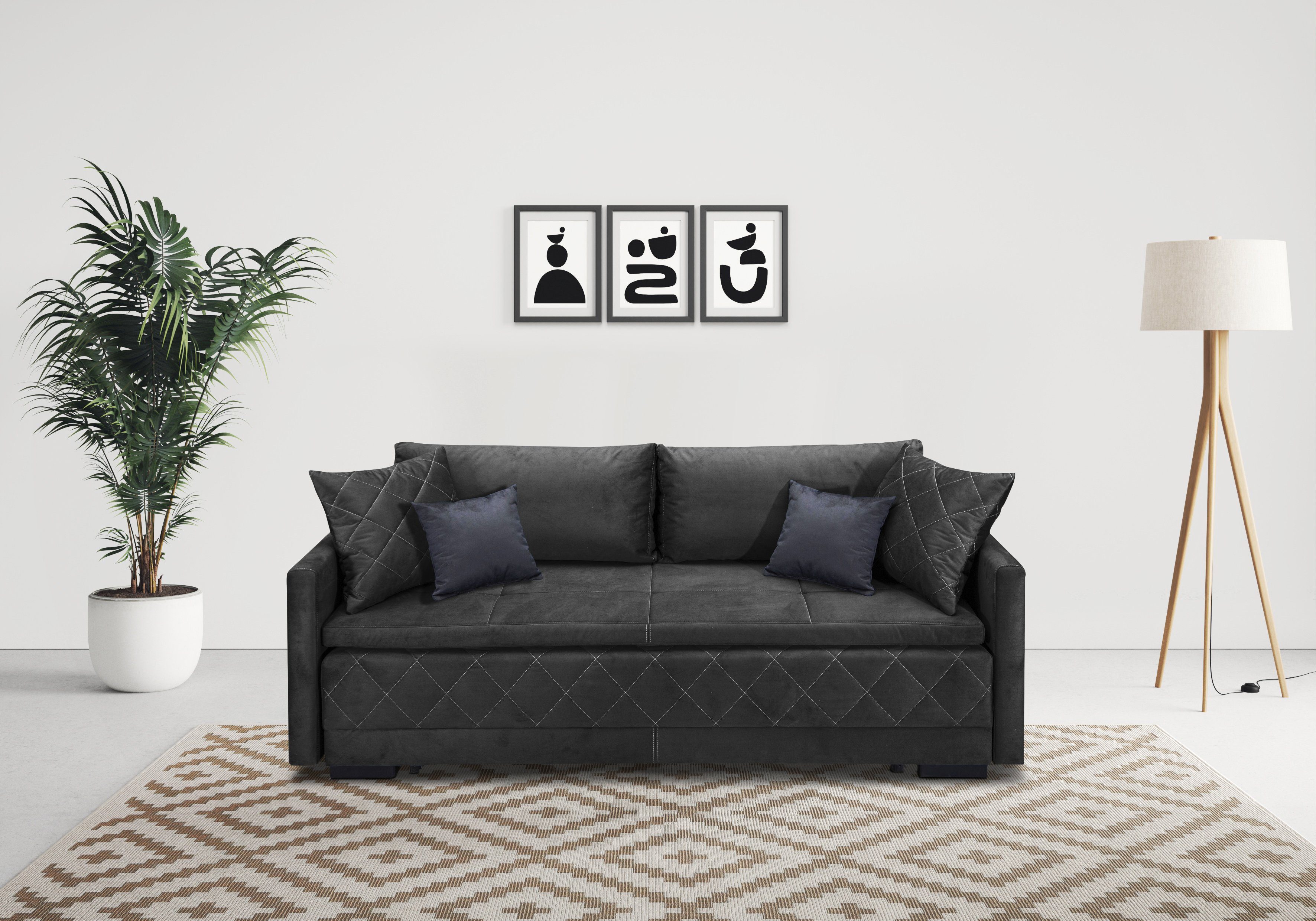 INOSIGN Schlafsofa Potsdam, mit Boxspringaufbau, Bettfunktion günstig online kaufen