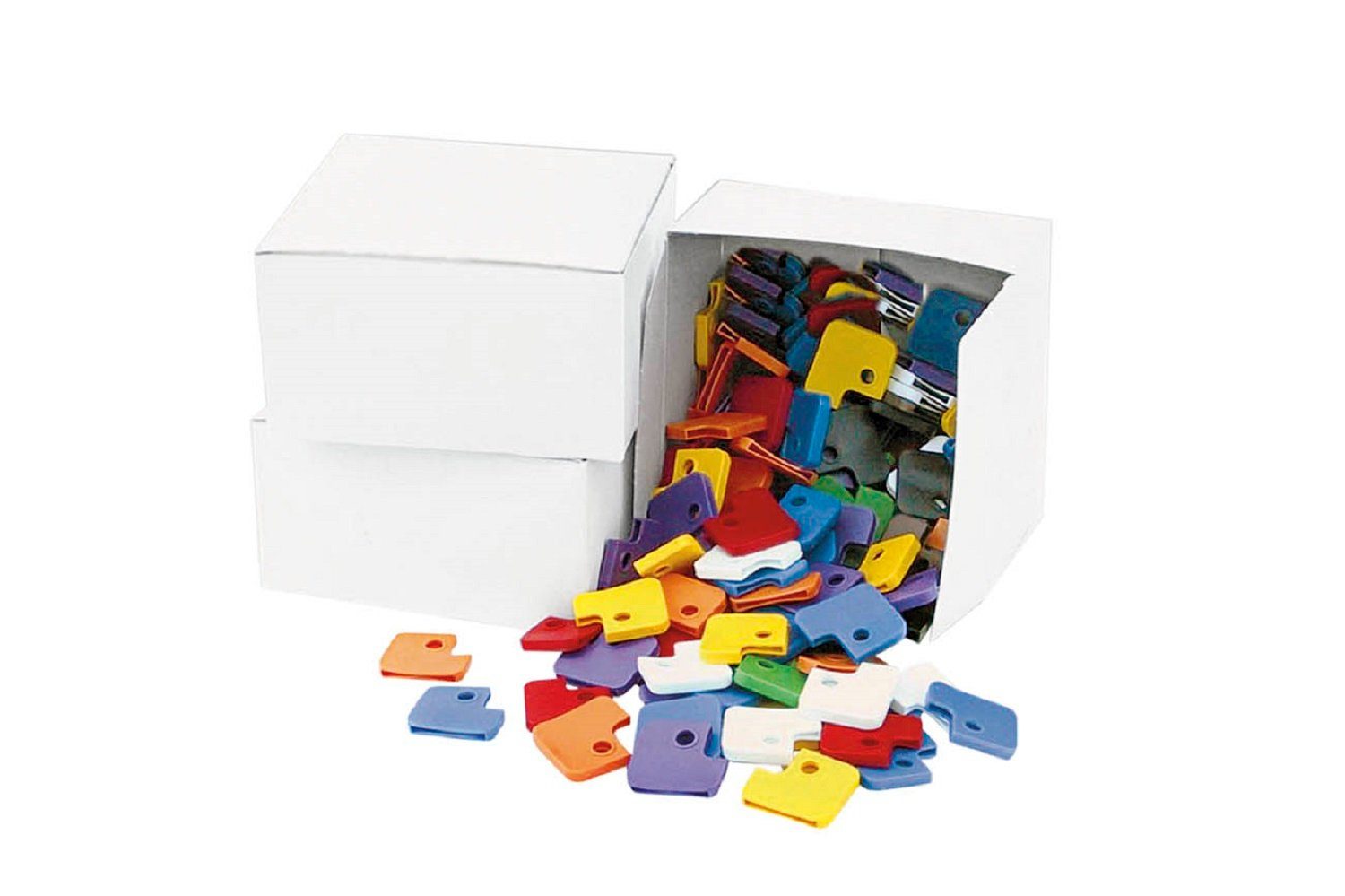 WEDO Schlüsselanhänger WEDO® 262 Schlüsselkappen eckig farbsortiert - 100