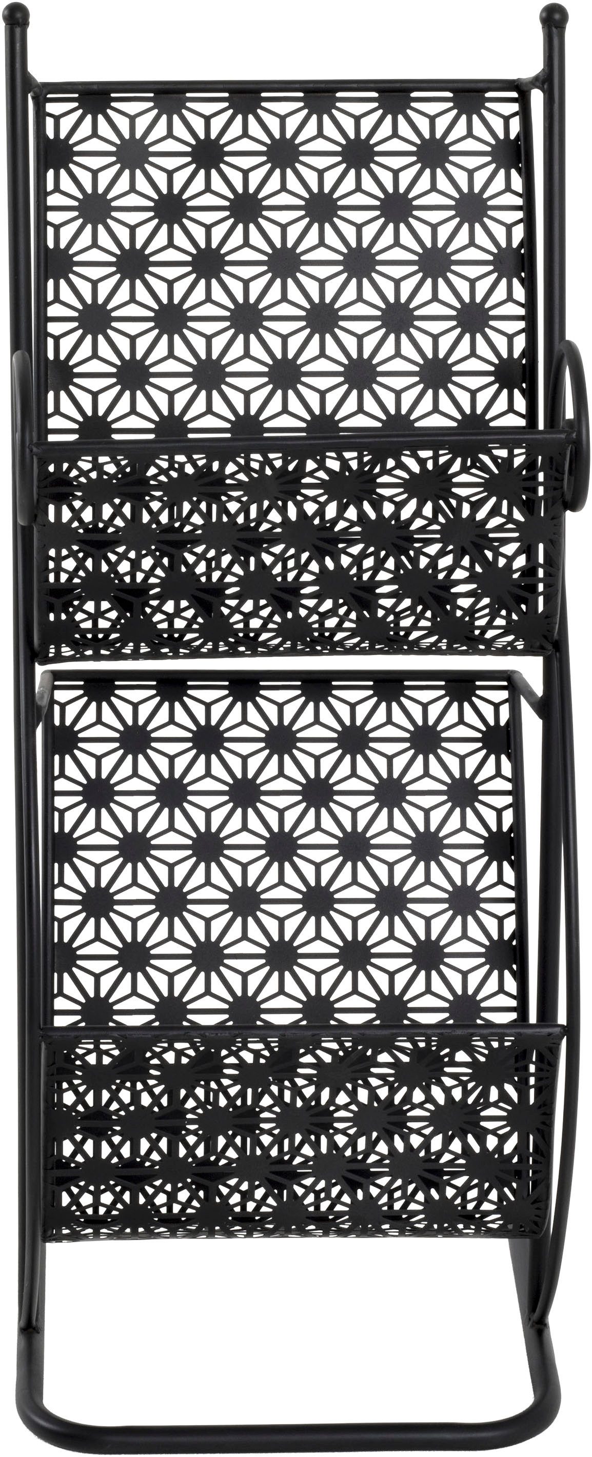 HAKU Zeitungsständer Zeitschriftenhalter, Zeitschriftenständer, rechteckig - aus Metall Schwarz - B/T/H 31/27/80 cm. € 80,26
