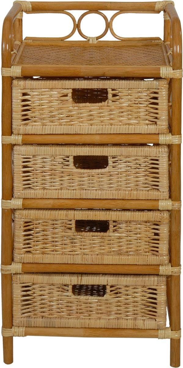 Krines Home Badregal Rattan Standregal Kommode günstig online kaufen