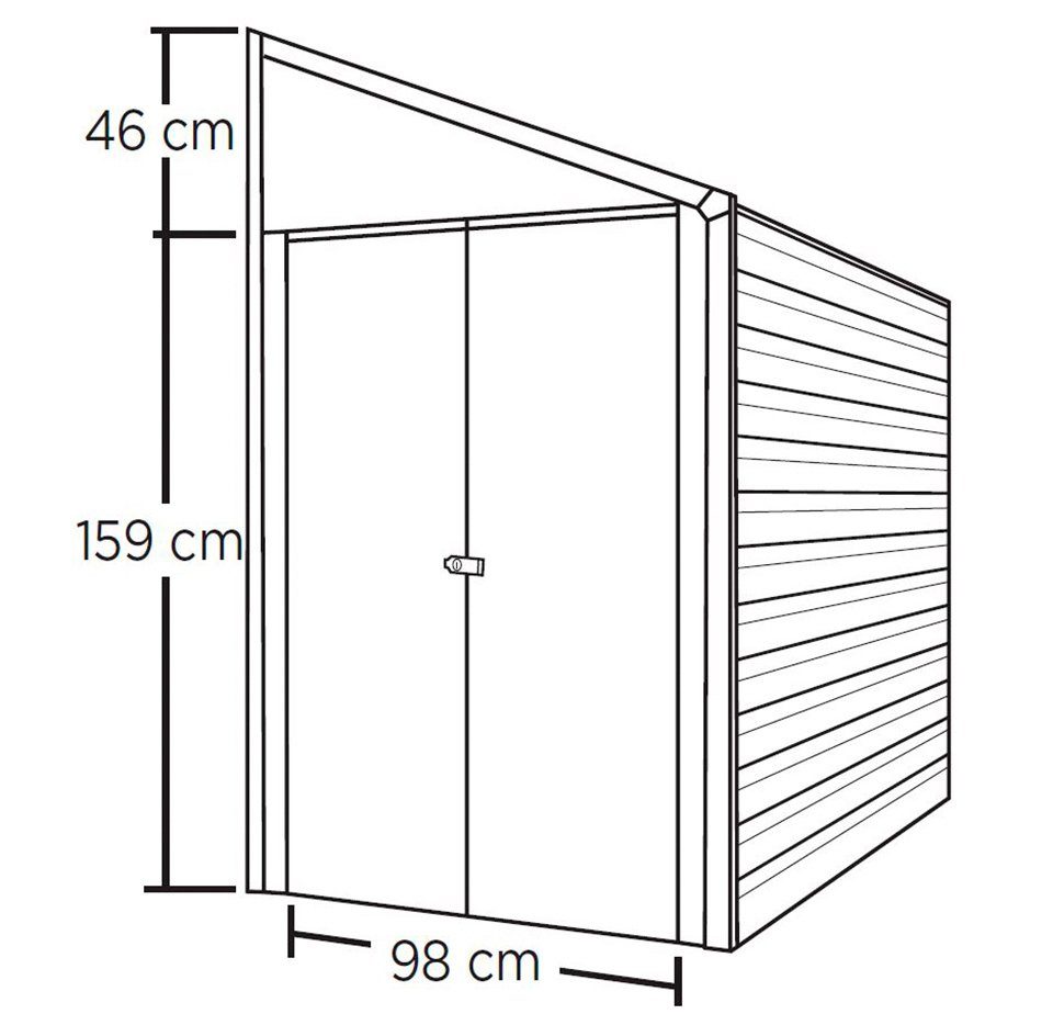 SPACEMAKER Gerätehaus, BxT: 203x124 cm, Metall