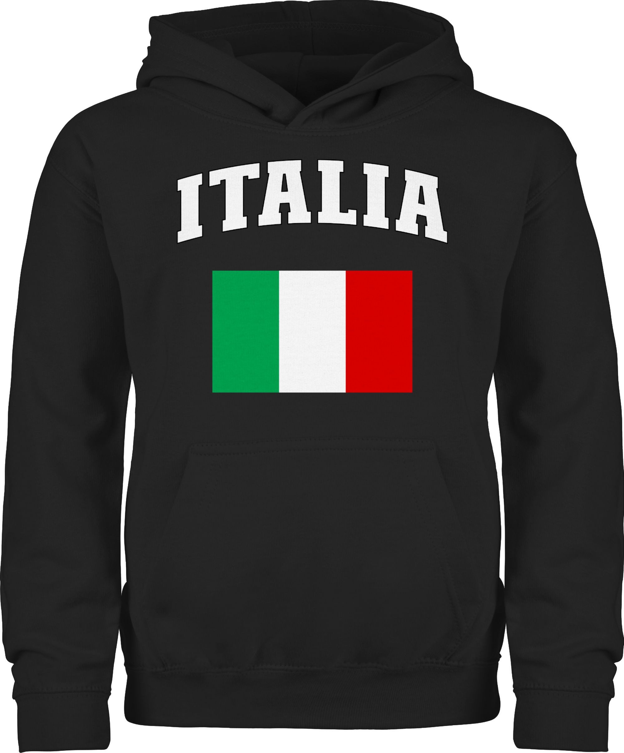 Shirtracer Hoodie Italia Schriftzug mit Flagge, Italien, Italy 2026 Fussball WM Fanartikel
