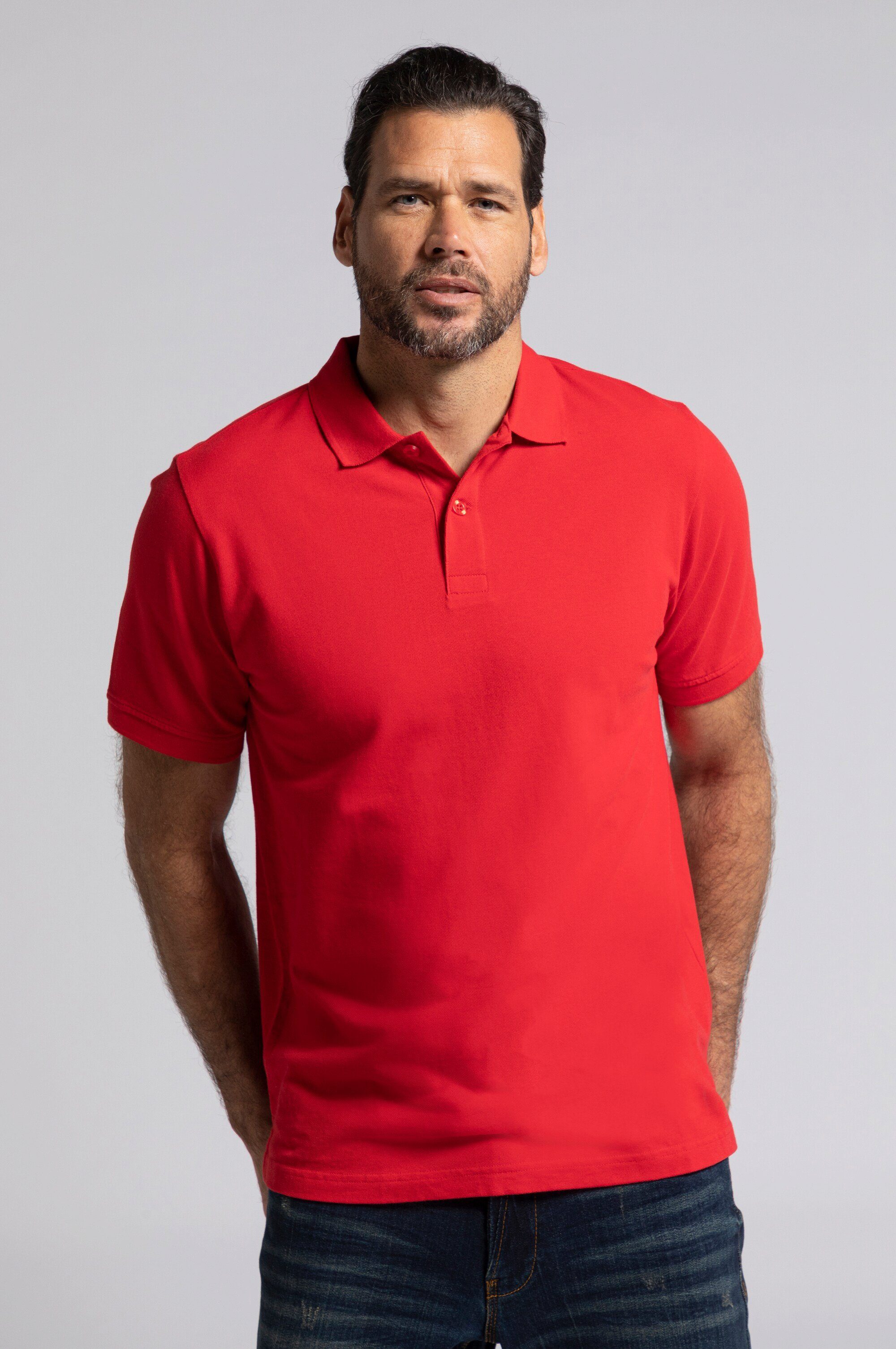 JP1880 Poloshirt bis Poloshirt Piqué salsa Halbarm 10XL Basic